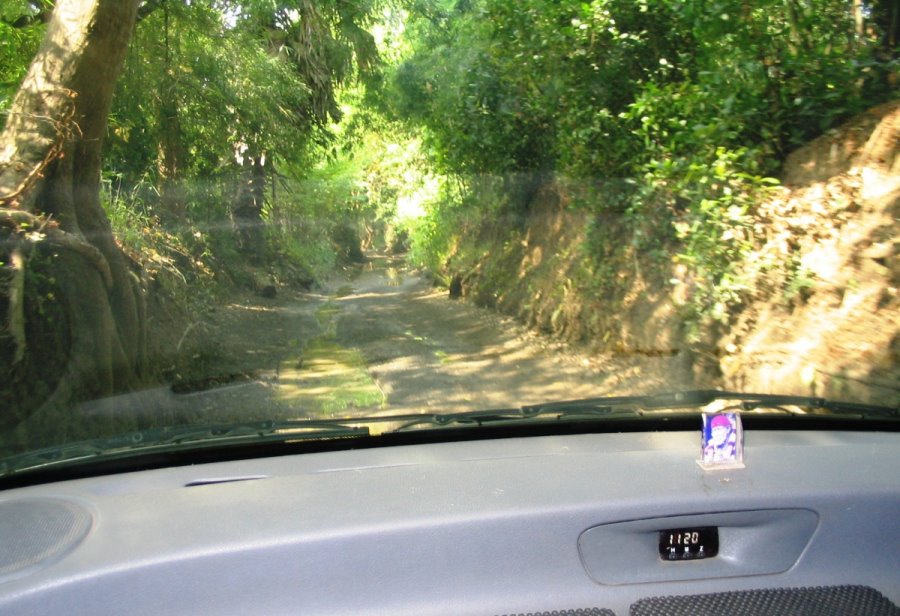 Approach road to Hotel Uran Plaza Dash view of approach road